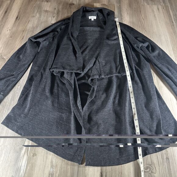 Splendid gray/blue open front draped knit cardigan sweater swing jacket S - Picture 8 of 9